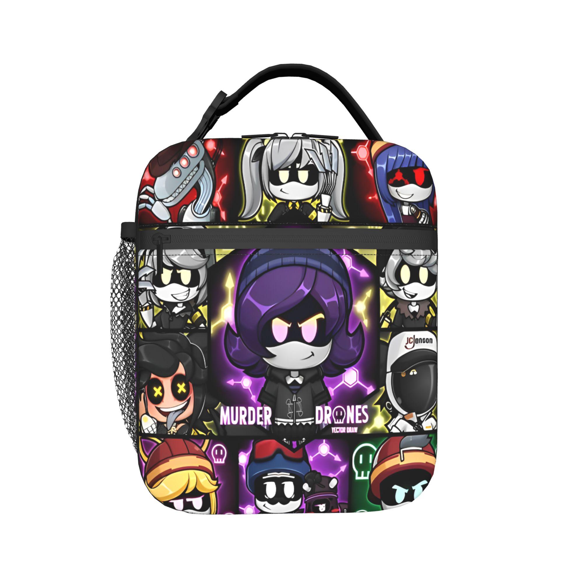 Moorddrones Lunchtas Esthetische Lunchbox Voor Kind School Draagbare Rits Koeltas Oxford Grafisch Ontwerp Tote Voedselzakken as picture