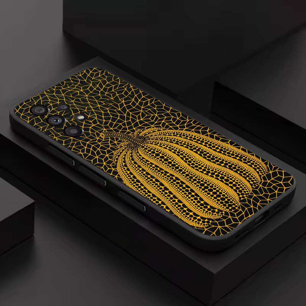 Pumpkin Yayoi Kusama Art For Samsung S 26,25,24,23,22,30,21,10,9,Ultra,Plus,Lite,FE,4,5G Phone Case Black Soft Case