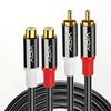 RCA Stereo Audio Extension Cable Double Shielding 2RCA Male To 2RCA Female Splitter Cable for Amplifier Speaker DVD TV EtcGood Product