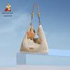 Straw Man Woven Shoulder Tote Bag