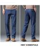 Antonio Men's Autumn Thick Jeans Business Casual Skin friendly Smooth Pants