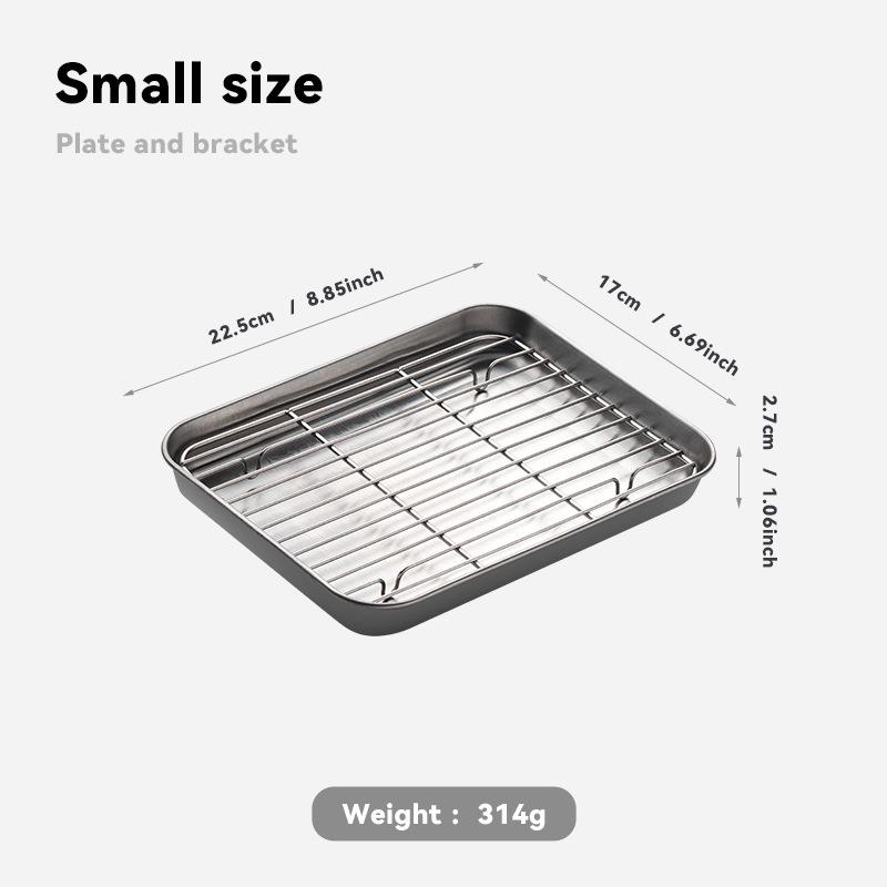 

Нержавіюча сталь Плоский піднос та сітчастий лист для запікання, смаження, барбекю та зливу олії