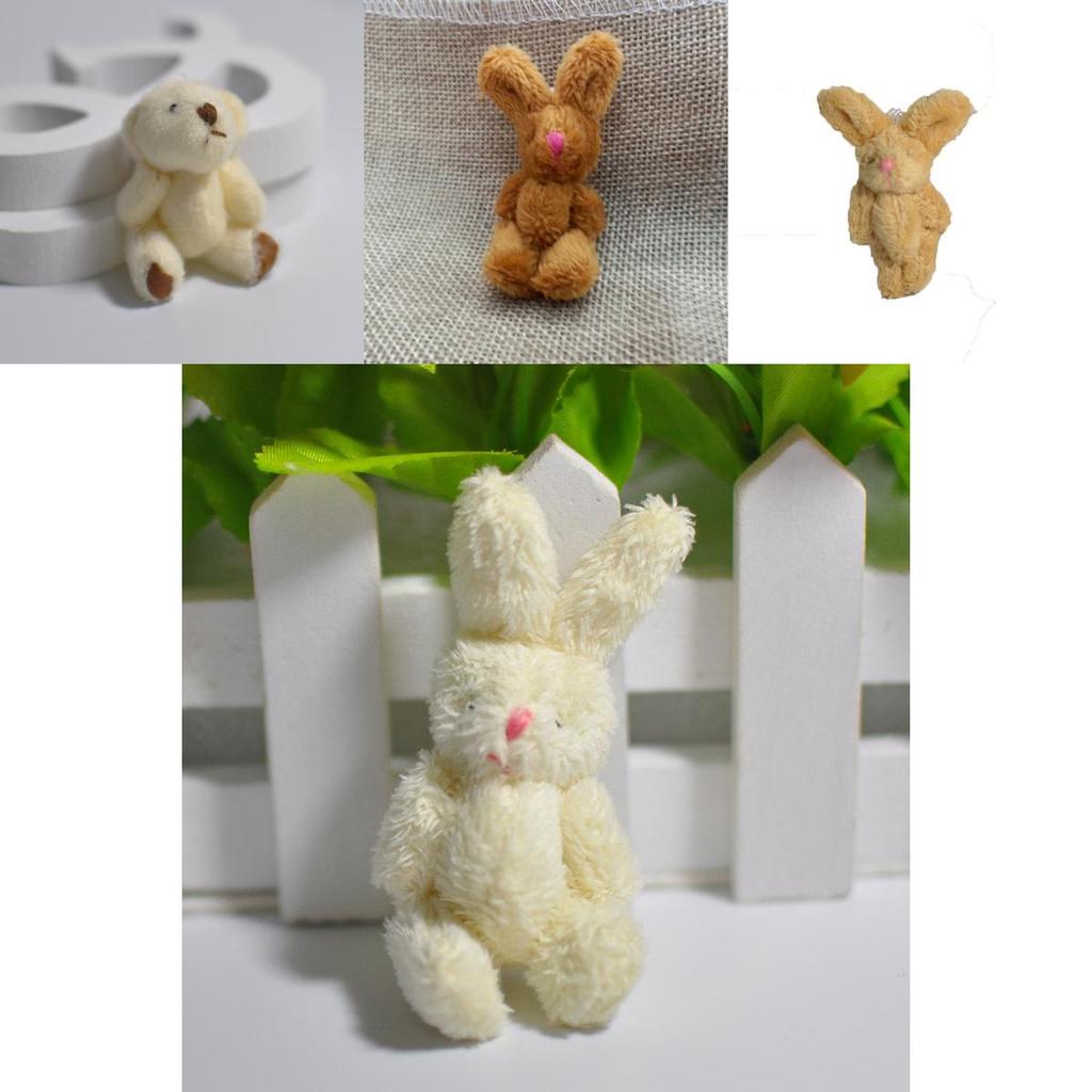 Adorable Mini Cute Plush Toy Tiny Rabbit Bear Doll With Soft And Cozy Feel