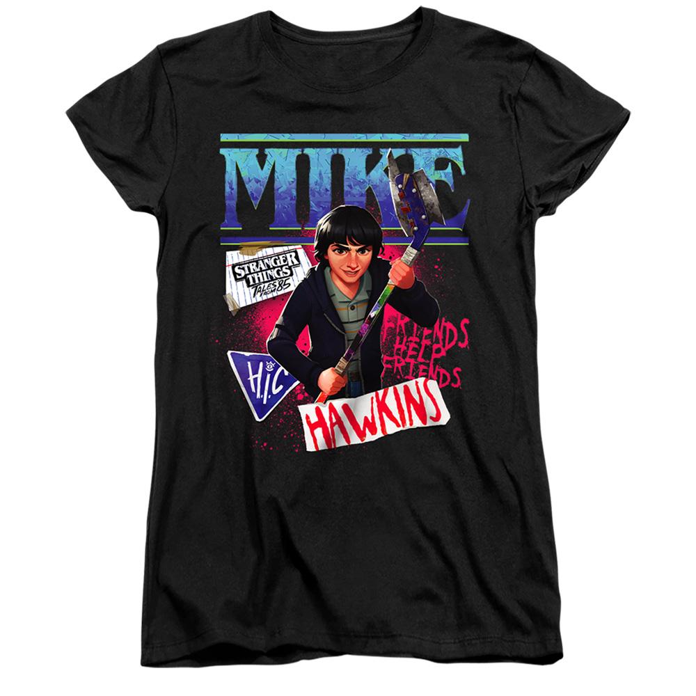 Stranger Things: Tales from Â´85 Womens/Ladies Mike Capped Sleeved T-Shirt