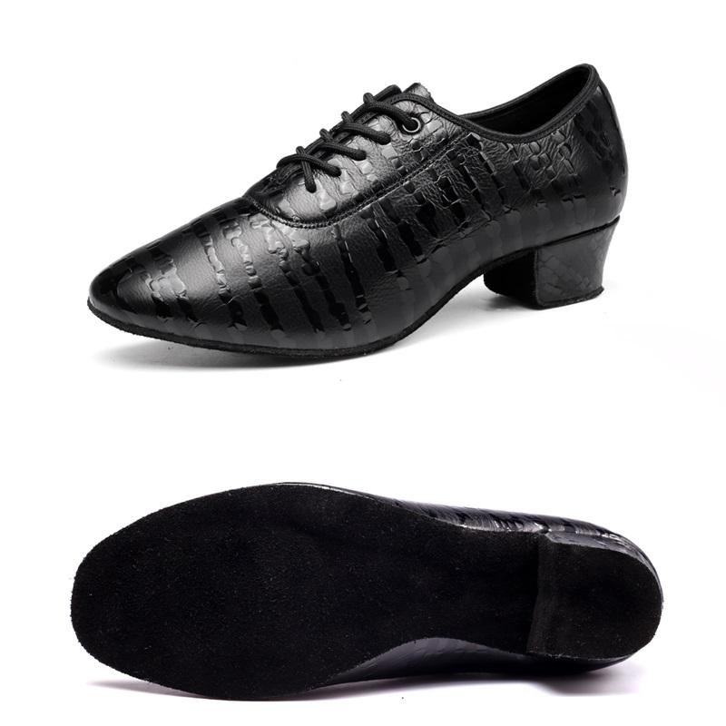Women Water Grass Grain Leather Latin Dance Shoes Square Lace Round Toe Soft Soled Dance Shoes Breathable Social Dance Modern