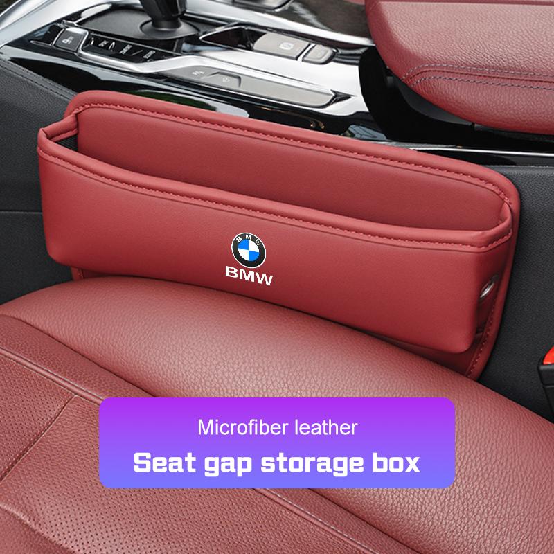 Leather Automotive Organizer Car Seat Gap Storage Box For BMW M 1 3 5 6 7 Series E46 E60 E90 F87 F48 F01 F10 F30 G30 G20 G11 X3 II9