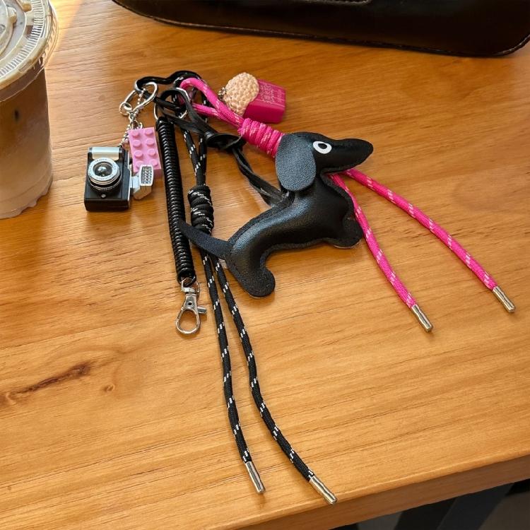 Unique Designs Sausage Dog Keychain Individualized Rope Key Accessory Featuring Adorable Sausage Dog Figure Keyrings