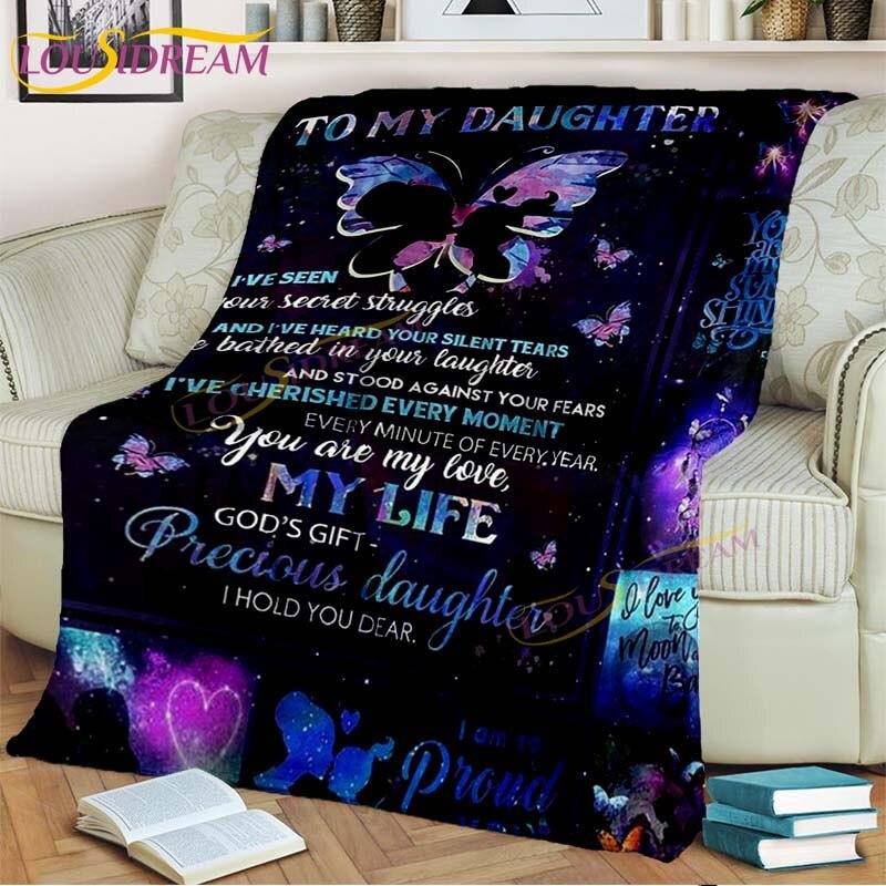 To My Husband/daughter/mon The Love Gifts Blankets Custom Blanket Flannel Blankets Bed Throw Soft Bedspread Sofa Travel Camping