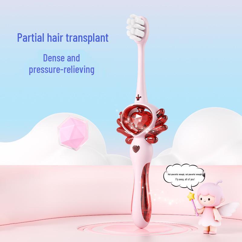 Kids' Magic Wand Toothbrush: Soft Bristles, Cartoon Design, Ages 2-12, Educational & Fun Dental Care