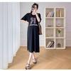 Lazy Wind Short-sleeved T-shirt Dress Women's 2026 New Summer Dress Large Size Medium and Long Knee Skirt Summer Long Dress