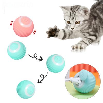 Intelligentes Katzenspielzeug, automatisch rollendes Katzenballspielzeug, interaktives Katzenspielzeug, selbstbewegendes Kätzchenspielzeug für das Spielen im Innenbereich, Katzenzubehör