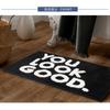 English Jacquard Alphabet Absorbent Floor Mat Home Door Mat Household Flocking Foot Mat Toilet Absorbent Non-slip Bathroom Mat