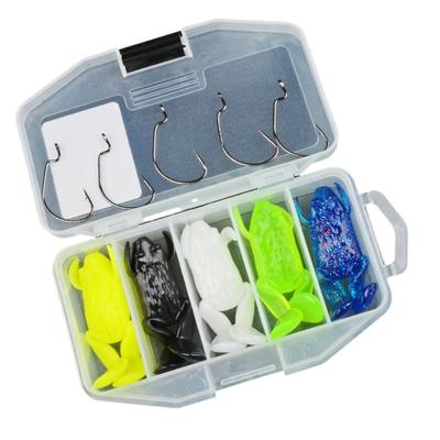 5 stuks Topwater Kikkers Vissen Lokazen Swimbait Vissen Lokazen met Haak 6cm/8cm Ray Kikkers Crankbait Lokazen Zachte Lokazen