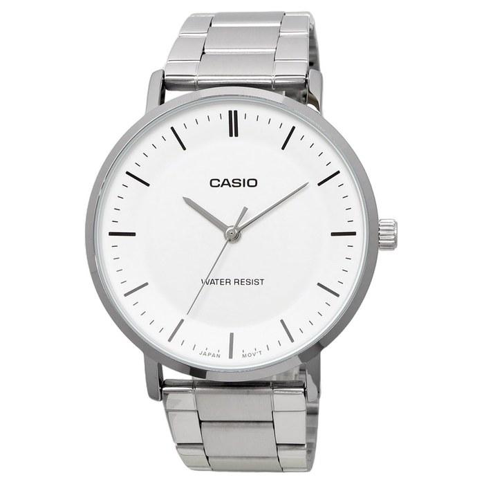 Casio Quartz Men's Watch MTP-VT04D-7E White Metal Band