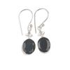 Black Onyx Gemstone 925 Solid Silver Jewelry Handmade Earrings 1.30" For Wedding EE-6-17
