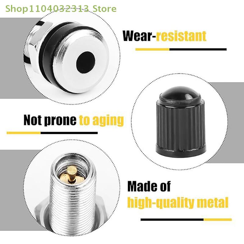 2Pcs 33mm American Standard Motorcycle Wheel Valves for Motorbike Scooter Bike Quad Tubeless Mountain Tyre with Dustcap