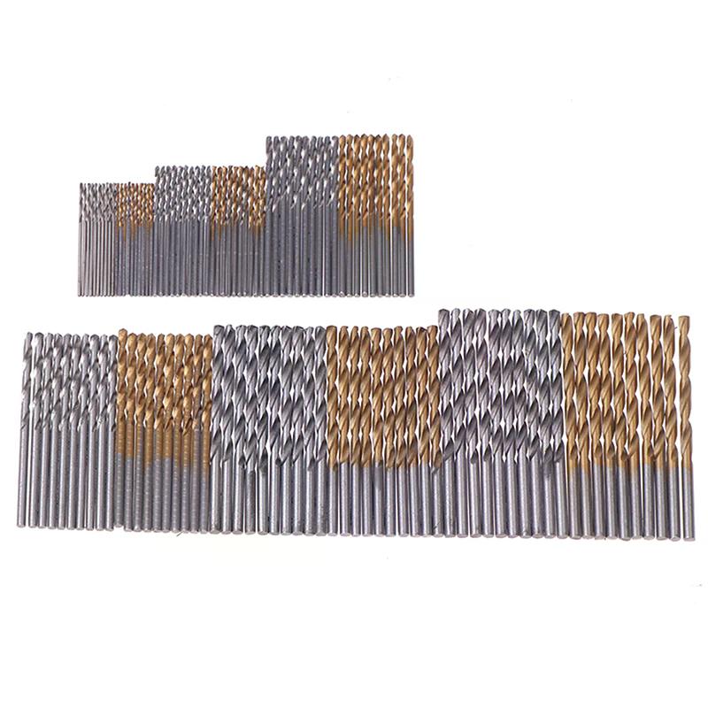 60/120Pcs Drill Set - Suitable For Metal And Wood, 1-3.5mm High Carbon Steel, Round Shank Spiral Groove Design, Durable Woodwork