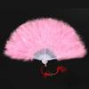 Thickened White Feather Folding Fan - Plush Cheongsam Catwalk & Emperor Night Dance Accessory