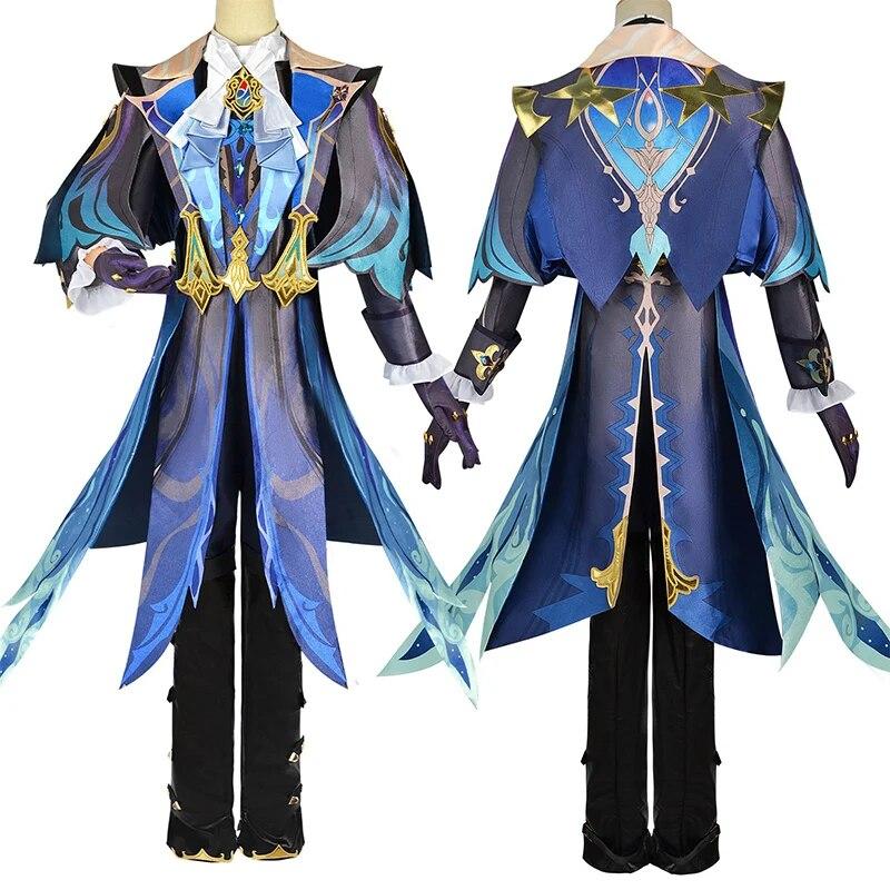 Neuvillette Cosplay Costume Game Genshin Impact Cosplay Outfits Men Clothes Neuvillette Wig Halloween Christmas Costume