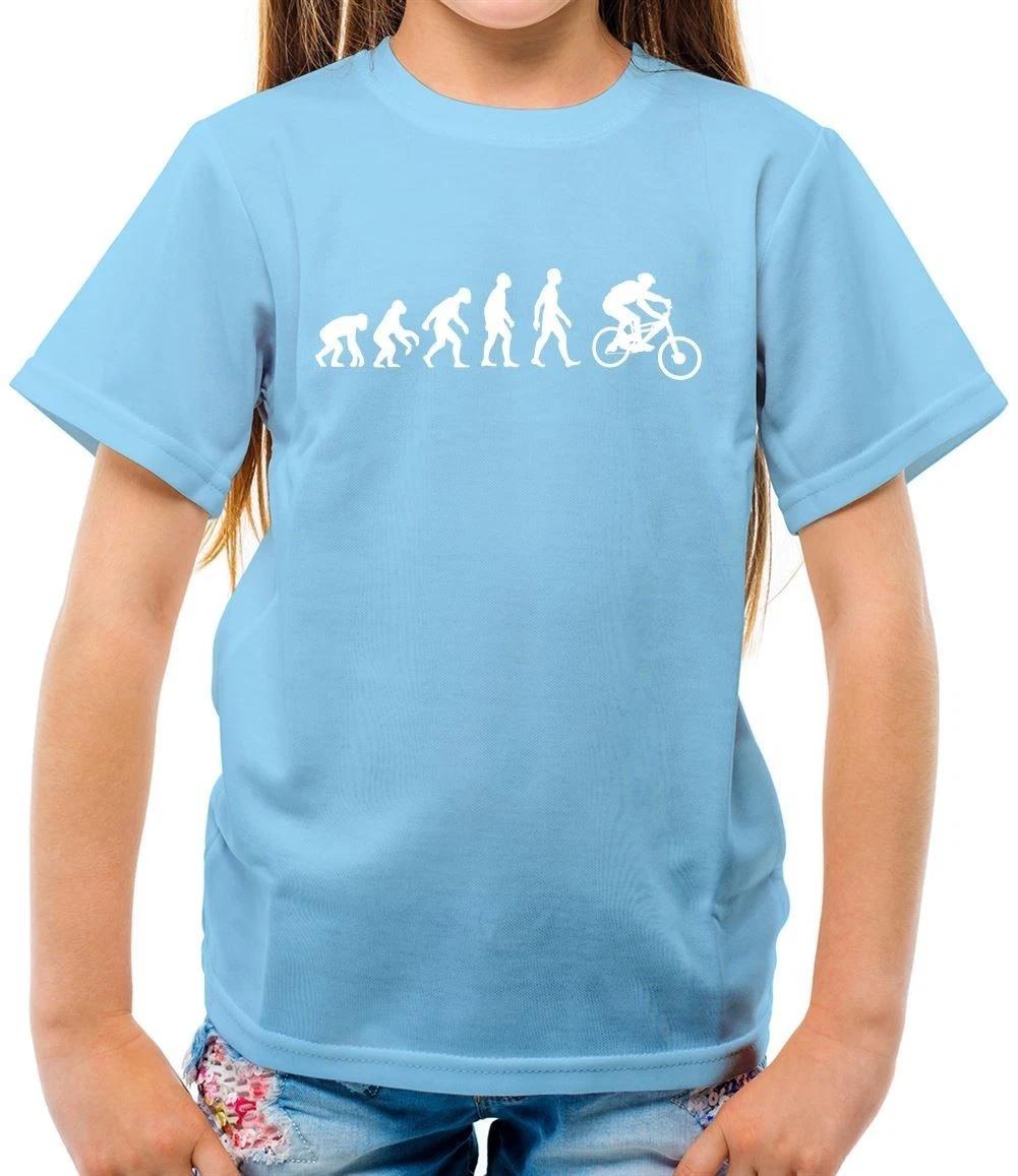 Evolution Of Man Mountain Bike - Kids T-Shirt - Trail Biking Biker biking 130