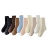 5 Pairs solid Color Hairy Soft Mid Tube Stockings Floor Sleep Socks Women Winter Warm Thicken Snow socks