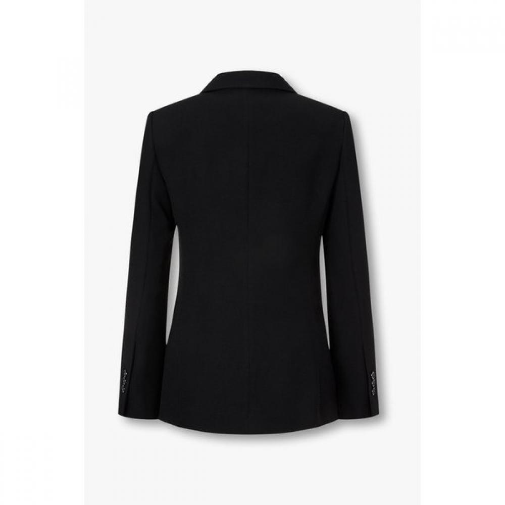 Emporio Armani Women S Notch Lapel Waffle Single Jacket A525302512