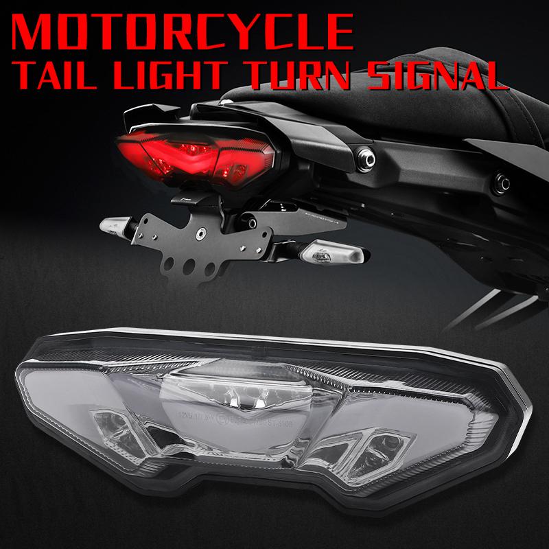 Motorcycle LED Taillight Brake Assembly with Steering Rear Tail Light For YAMAHA MT09 Tracer 2015 2016 2017 2018 FJ-09 2015-2018