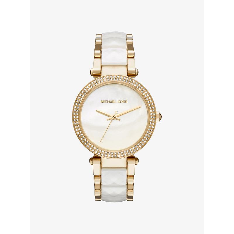 Michael Kors Parker Gold-Tone and Acetate Watch MK6400