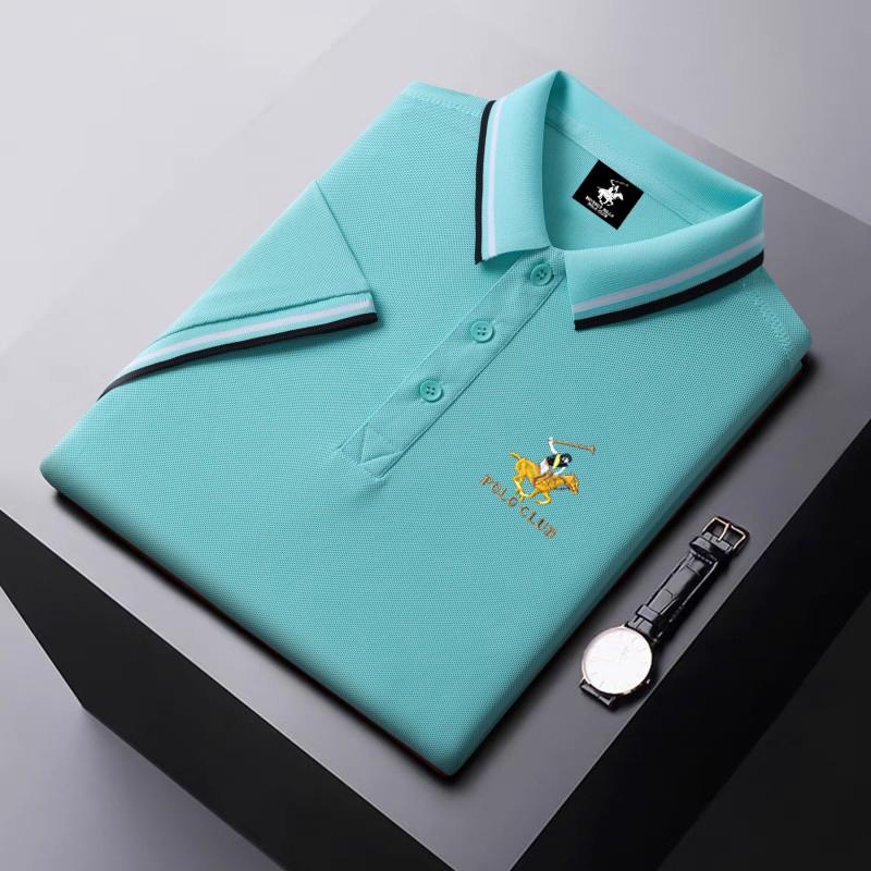 

POLO CLUB Summer 2025 New Ice Ion Fiber Pony Embroidered Polo Shirt with Polo Collar for Moisture Wicking and Sweatwicking 3XL