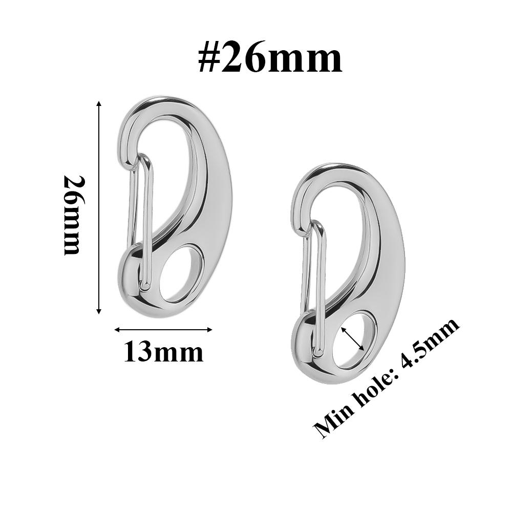 5Pcs Stainless Steel D Lobster Clasps Necklace Hooks Chains Connectors Bracelet Making DIY Jewelry Supplies Accessories
