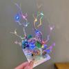 Led Light Tree Women Hair Clip Korean Style Hair Clip Hair Accessories Christmas Antlers Hairpin