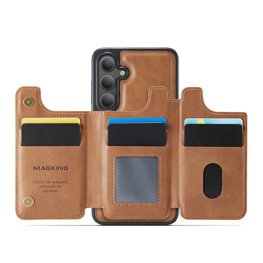 MAGKING K3 Series For Samsung Galaxy S24+ Case Compatible with MagSafe Wallet PC+TPU+PU Phone Cover