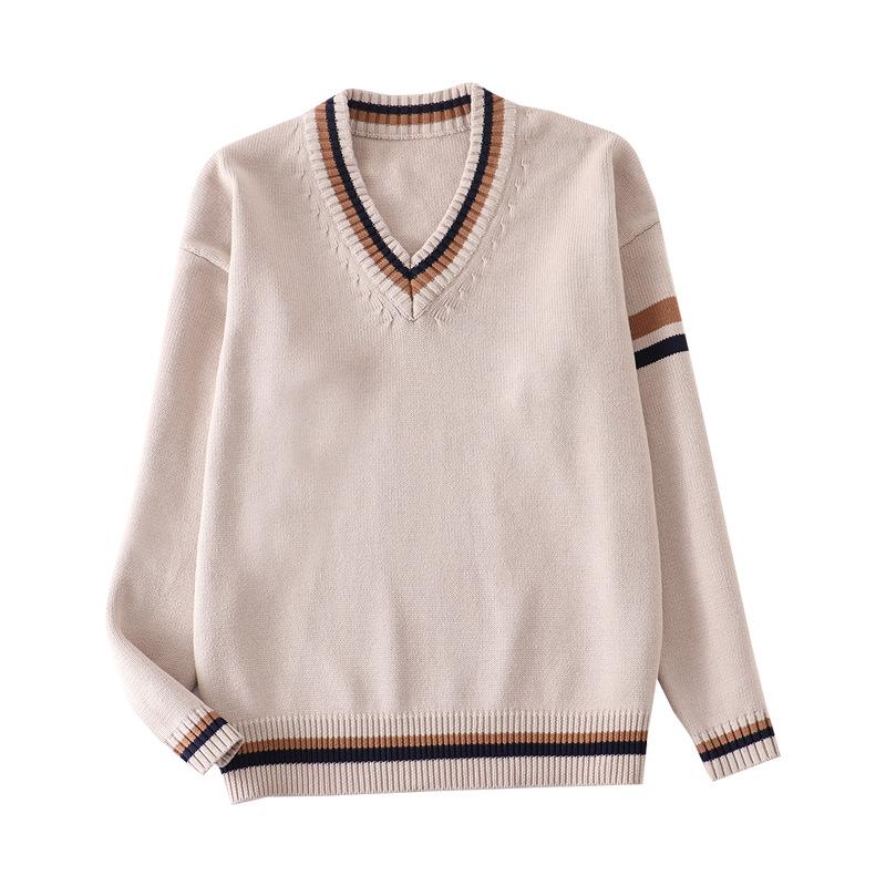 JK Sweater Spot Japanese College Embroidery V-neck Long Sleeve For Men And Women Students School Uniform Sweater Knitting Jacket