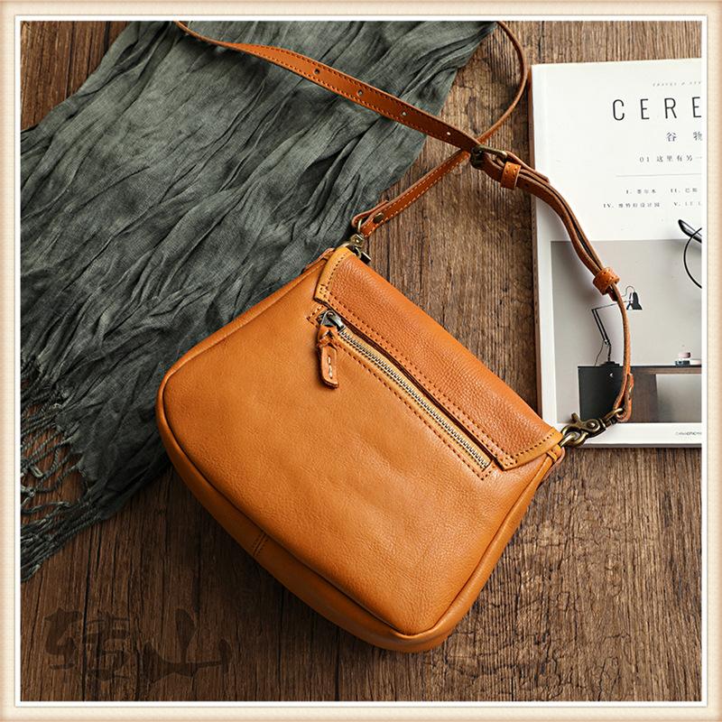 Retro Genuine Leather Women Summer Small Bag 2026 New Simple Leisure Nature Cowhide Female Shoulder & Crossbody Bags