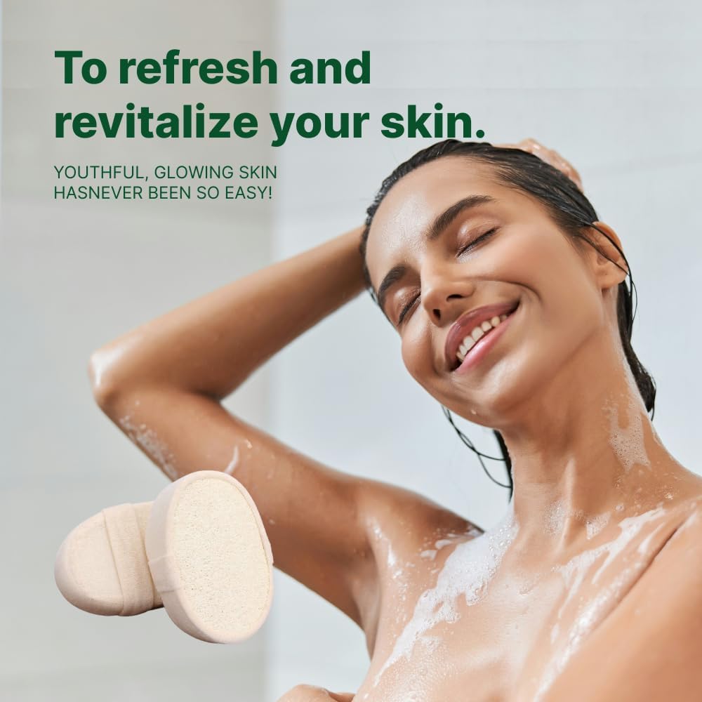 

Natural Loofah Sponge,Integrated Soft Sponge Layer,Shower Exfoliating Body Scrub,Gentle Skin-Friendly Loofah Sponge,Suitable for Men and Women,Ideal