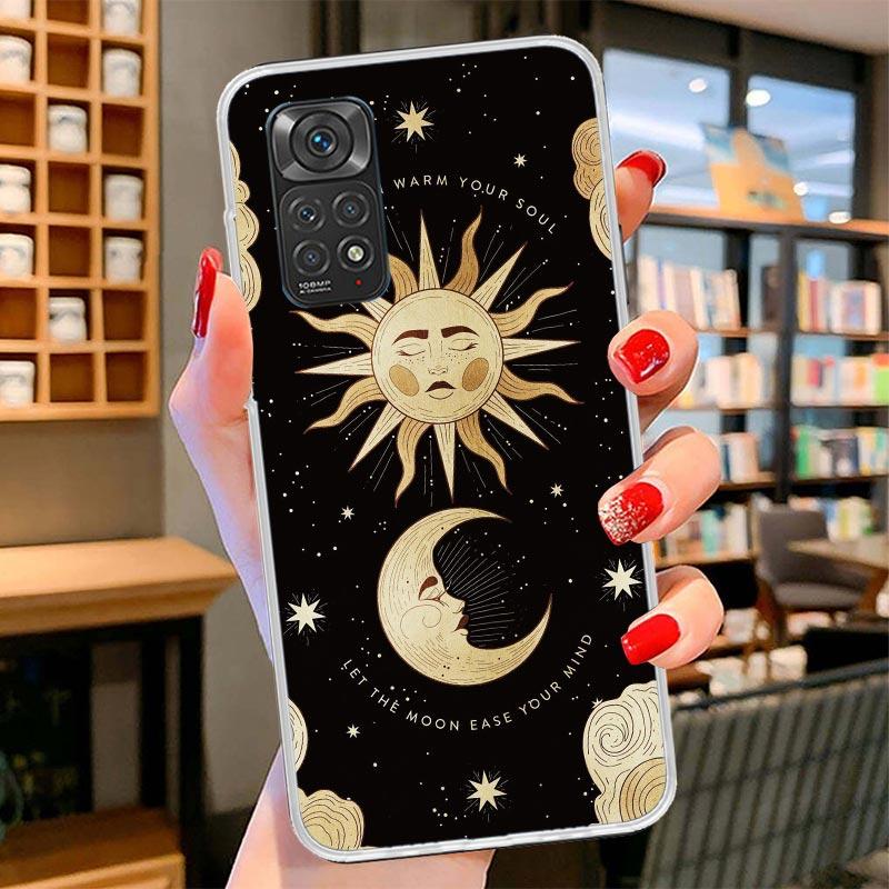 Funny Sun Moon Face Cover Phone Case For Xiaomi Redmi Note 15 14 13 12 11 10 Pro Plus 14S 12S 11S 11T 11E 10S Soft Fundas Shell