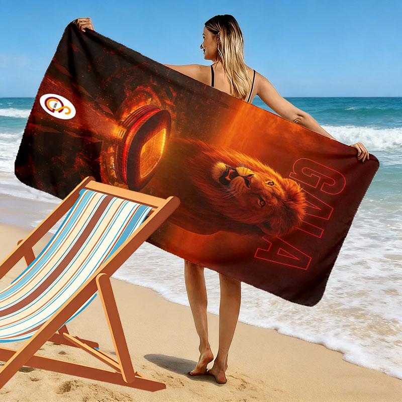 Galatasaray Dream Print Beach Towel, Large Soft Quick Dry Towel for Beach Camping Swimming