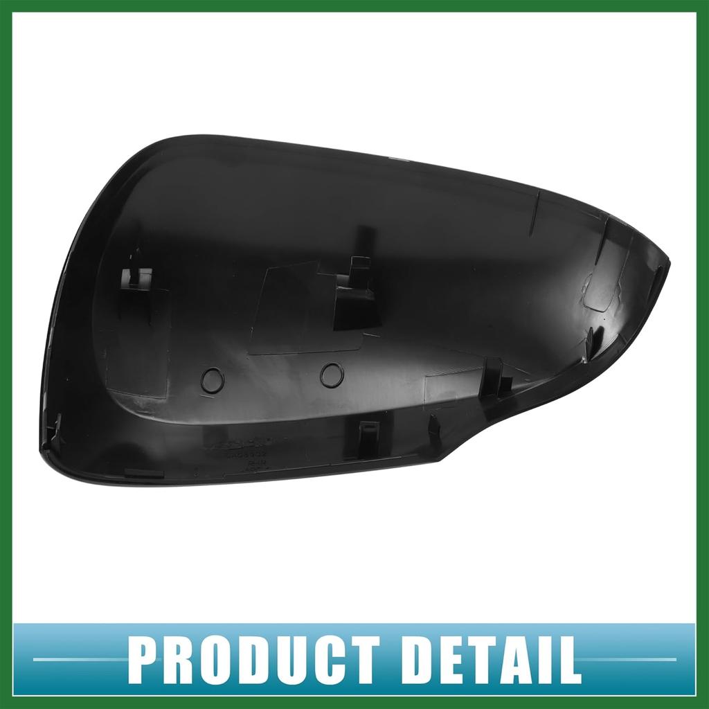 Motoforti Rückspiegelkappe Rechts für Seitenspiegel Tür für Toyota Prius C 2012-2018 ABS-Kunststoff Schwarz Langlebig
