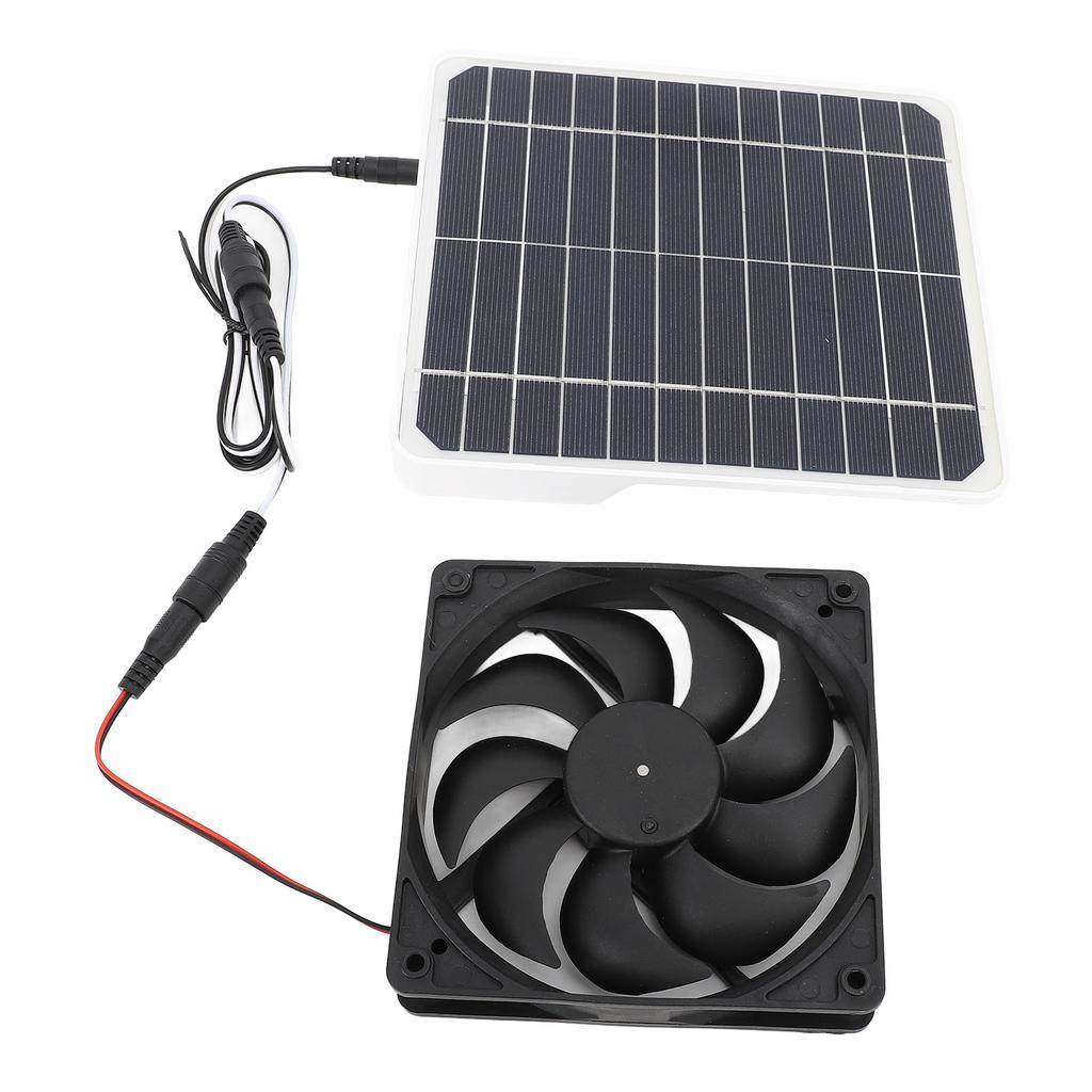 20W Solar Exhaust Fan Quiet Monocrystalline Solar Panel Ventilation Fan with Bracket for Chicken Coop Pet House
