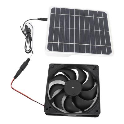 20W Solar Abluftventilator Leiser Monokristalliner Solarmodul Lüfter mit Halterung für Hühnerstall Haustierhaus