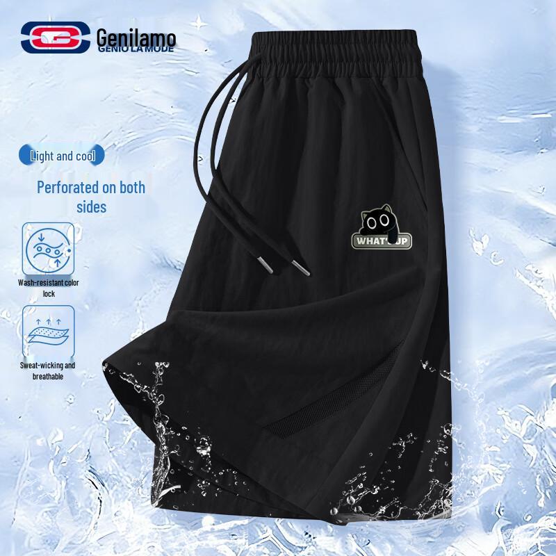 GENIOLAMODE Men s Breathable Casual Sports Shorts M