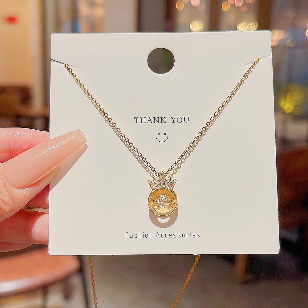 

Korean Titanium Steel Necklace for Women - Versatile Pendant, Autumn/Winter Clavicle Chain, No Fade Jewelry 18K