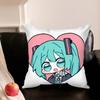 K-Kawaii Singer M-Miku-S Various Sizes Square Pillowcase For Car Home Bedchamber Decor