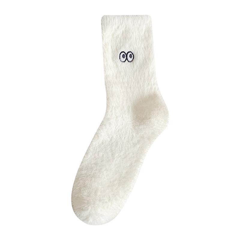 Mink Socks Women'S Fleece Thickened Thermal Tube Socks Milk Socks Thickened