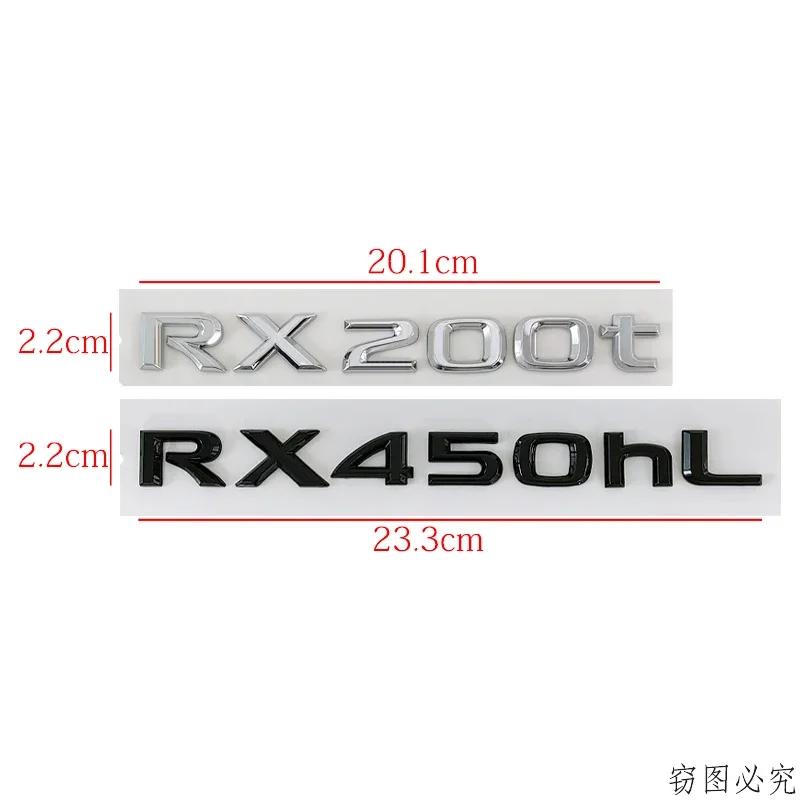 Litery ABS Emblemat Boczny Karoserii Samochodu Naklejka na Tylną Klapę dla Lexus RX450hL RX450h RX200t ES200t ES300H IS300 GX470 GX460