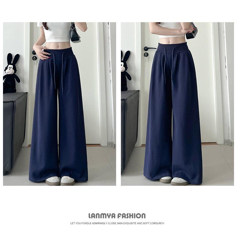 2025 Women's American-Style Wide-Leg Sweatpants: Loose, Relaxed, Korean-Inspired Casual Autumn Wear