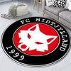 FC Midtjylland White Wolf Head Circular Area Rug Danish Football Round Floor Carpet Gaming Chair Living Room Bedroom Home Decor Mat