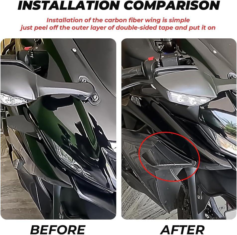 Yamaha Universal Aerodynamic Wing: Enlarged Fiber Modified Motorcycle Part