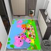 Peppa Pig's Colorful World Themed Anti-Slip Rugs - Polyester Home Decor, Suitable for Bedrooms, Living Rooms, Doorways, Studios, and Decorations