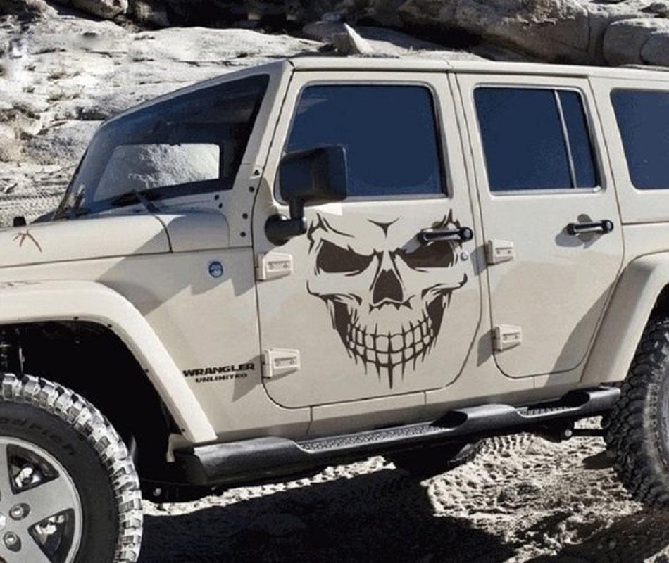 Punisher Pc 1 Skull Head Car Sticker Door Window Truck Car Stickers Styling